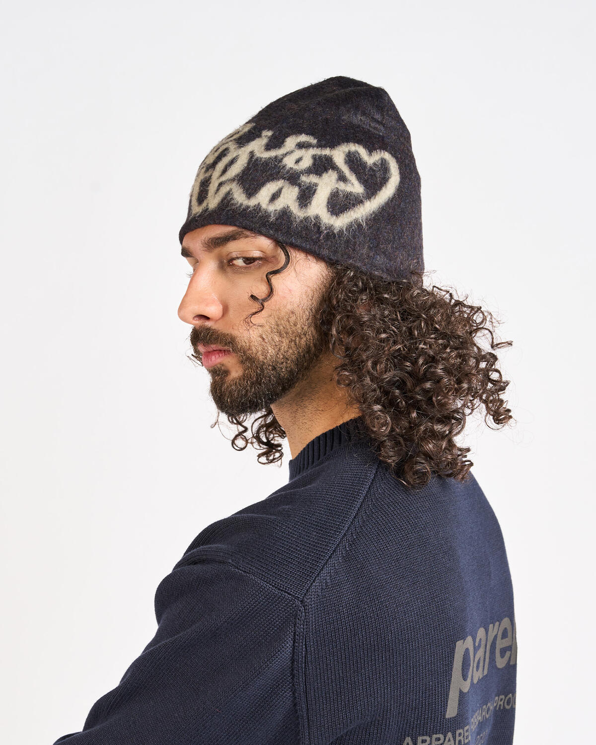 Thisisneverthat Heart Logo No Cuff Beanie | TN253WHWBE11-DKN